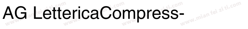 AG LettericaCompress字体转换